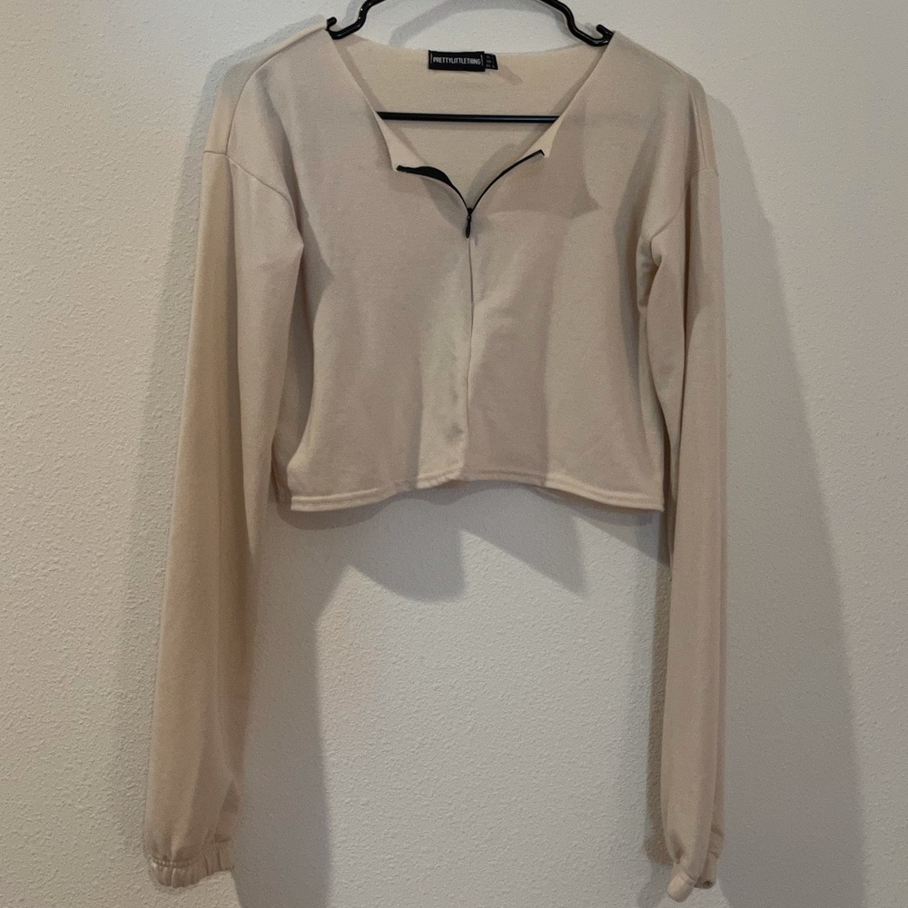 Cream crop top